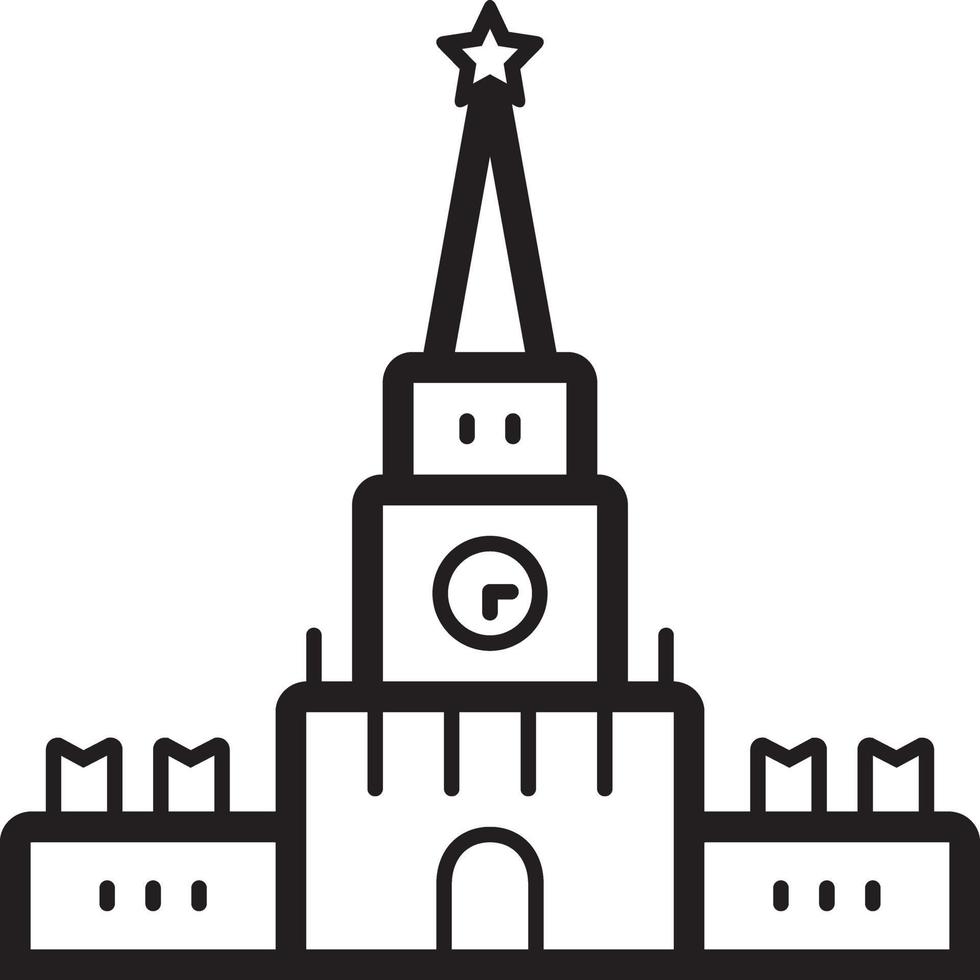 lijnpictogram voor het kremlin vector