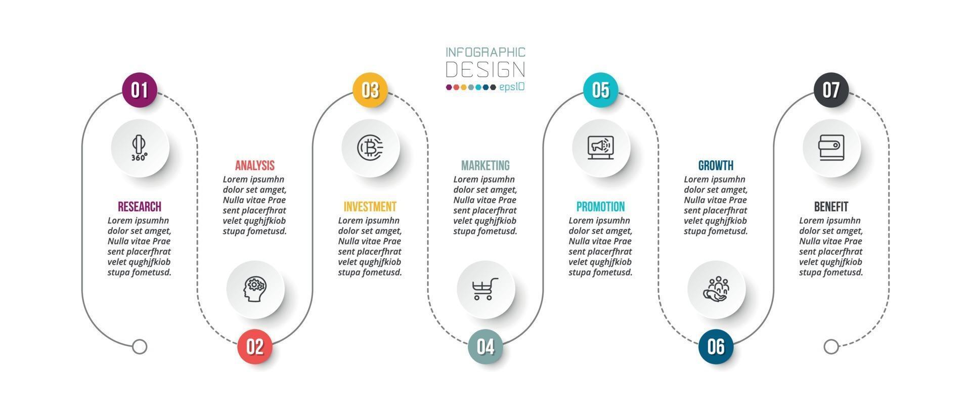 tijdlijn grafieksjabloon zakelijke infographic. vector