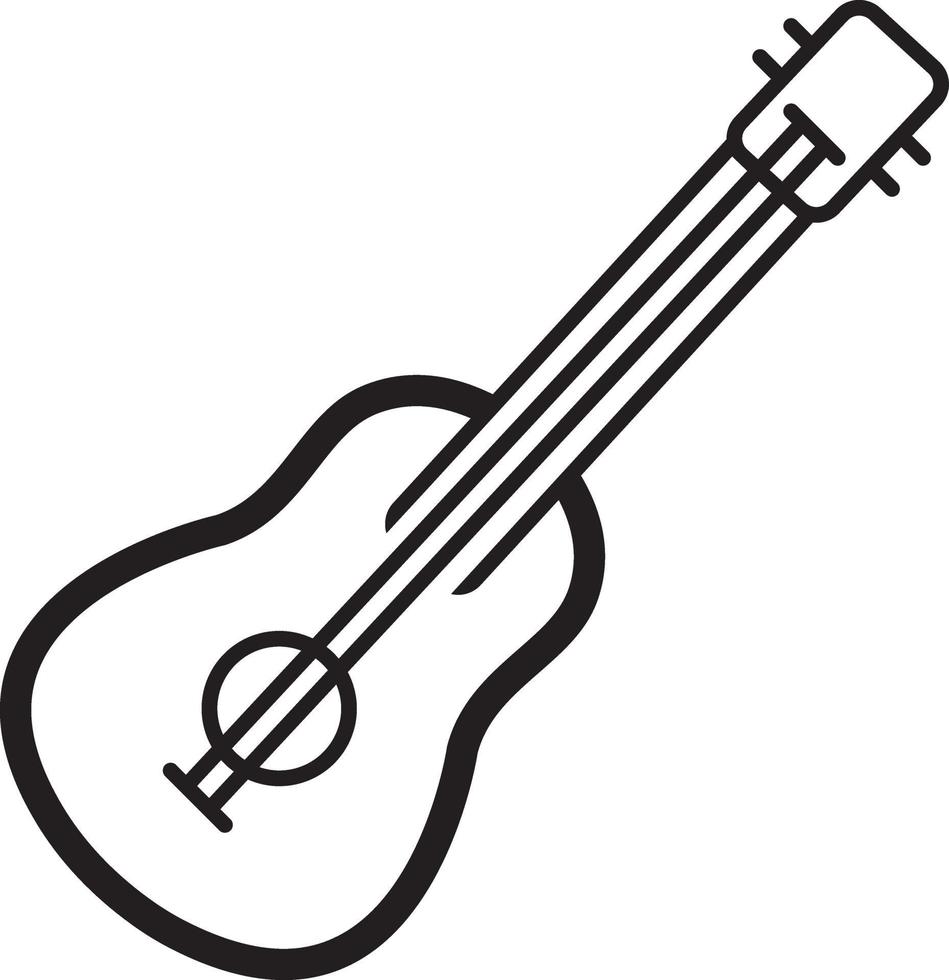 lijn pictogram voor gitaar vector