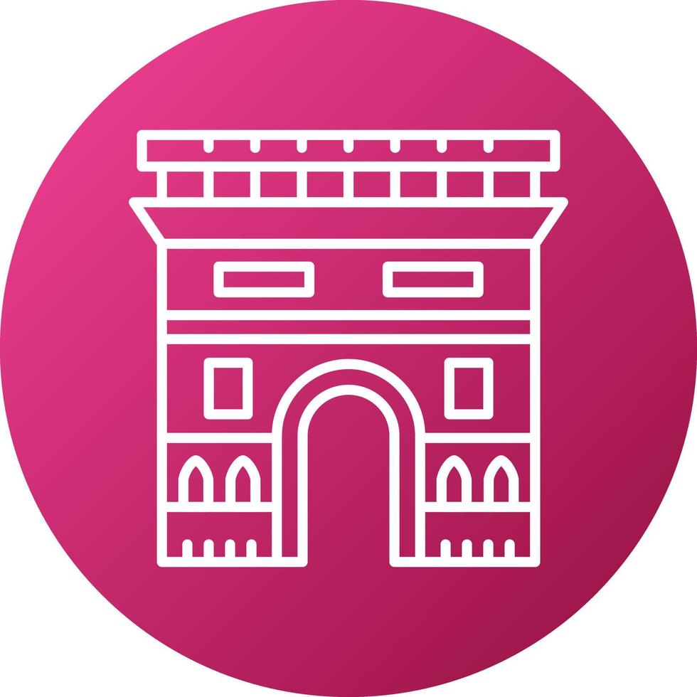 boog de triomphe icoon stijl vector