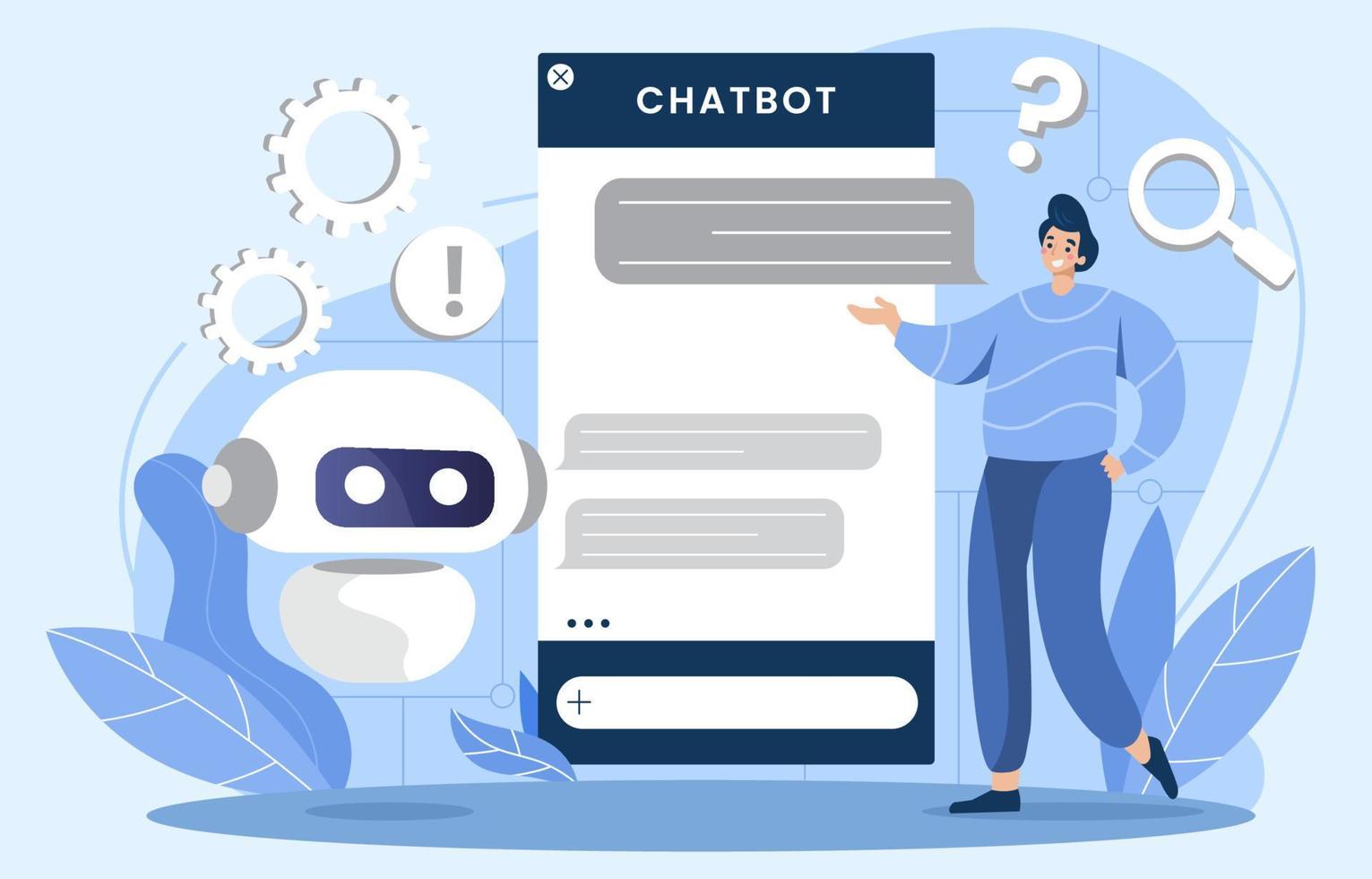 Chatbot ai technologie vector