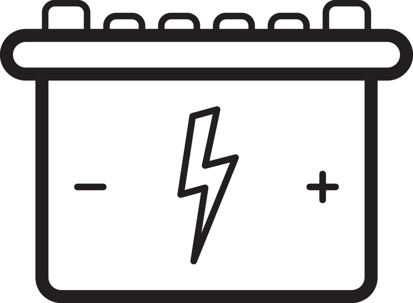 lijn pictogram voor batterij vector