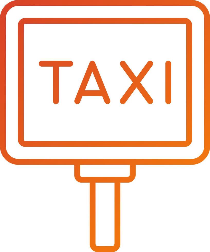 taxi signaal icoon stijl vector