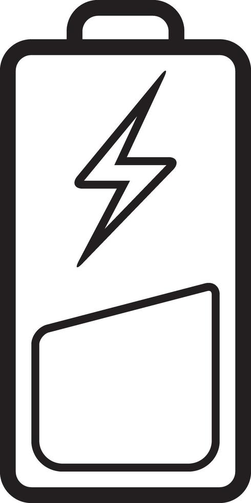 lijn pictogram voor batterij vector