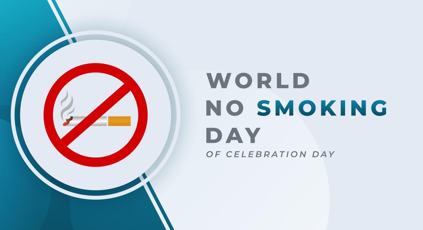 Nee roken dag viering vector ontwerp illustratie voor achtergrond, poster, banier, reclame, groet kaart