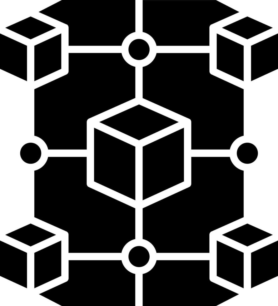 blockchain-pictogramstijl vector