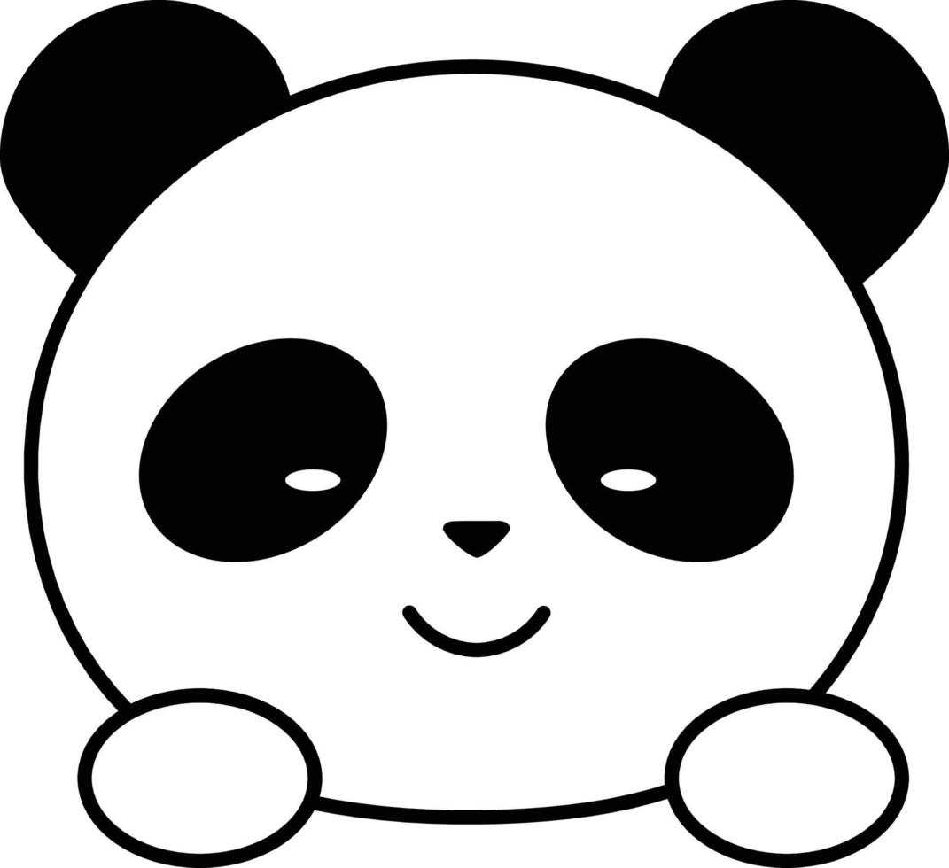 panda tekening vector