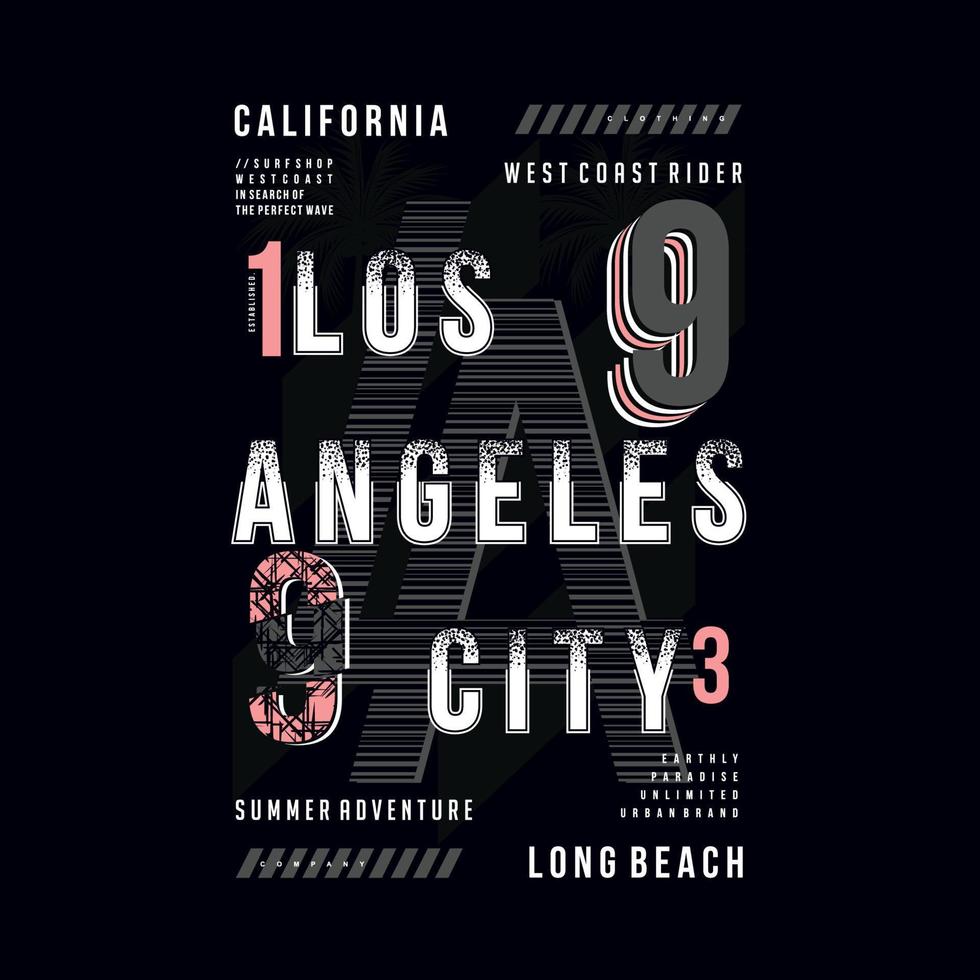 los angeles stad grafisch typografie vector afdrukken