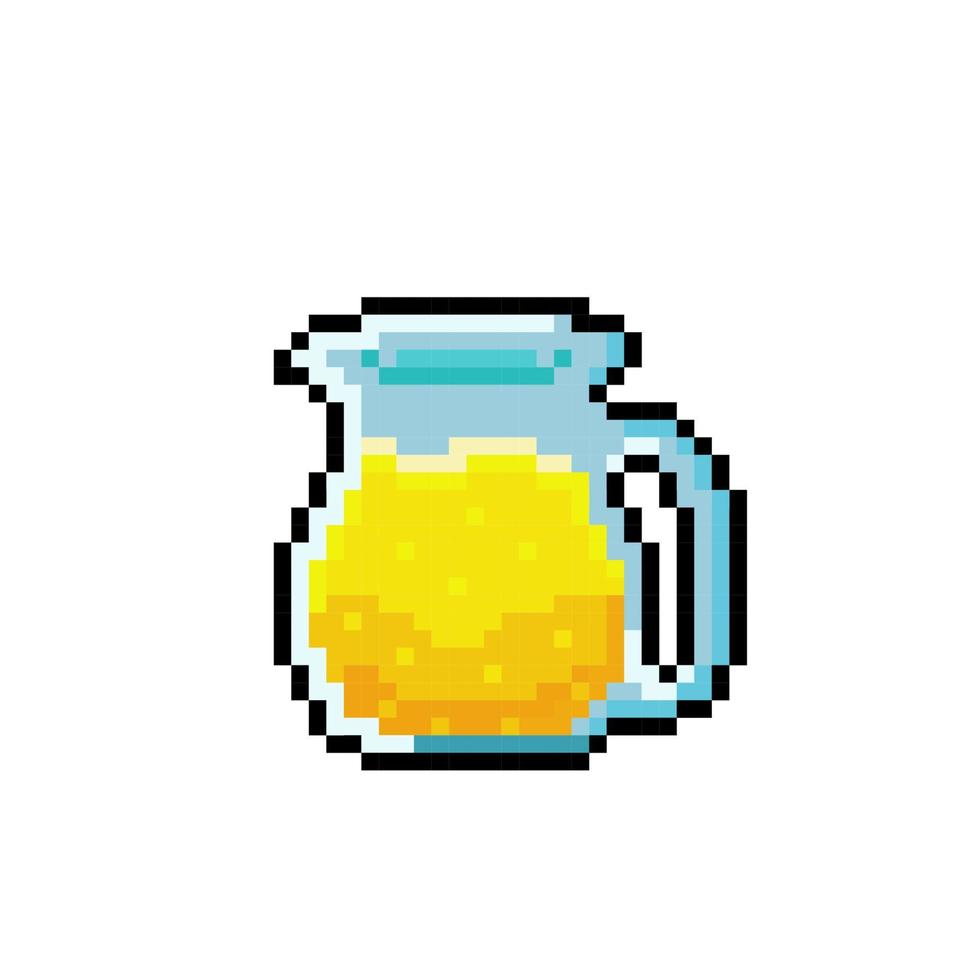siroop limonade in pixel kunst stijl vector