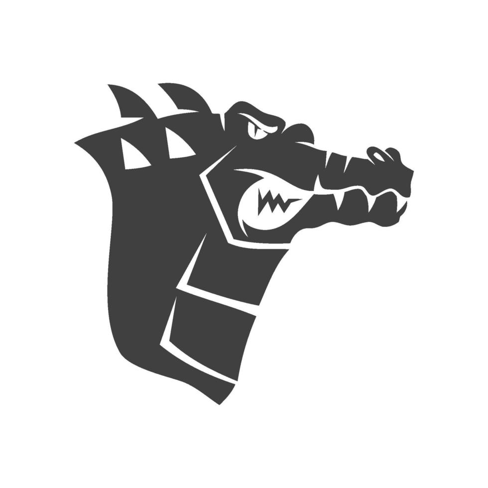 krokodil hoofd mascotte sport ontwerpsjabloon geïsoleerd vector