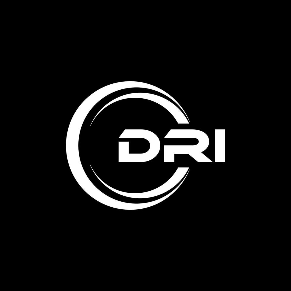 dri brief logo ontwerp in illustratie. vector logo, schoonschrift ontwerpen voor logo, poster, uitnodiging, enz.