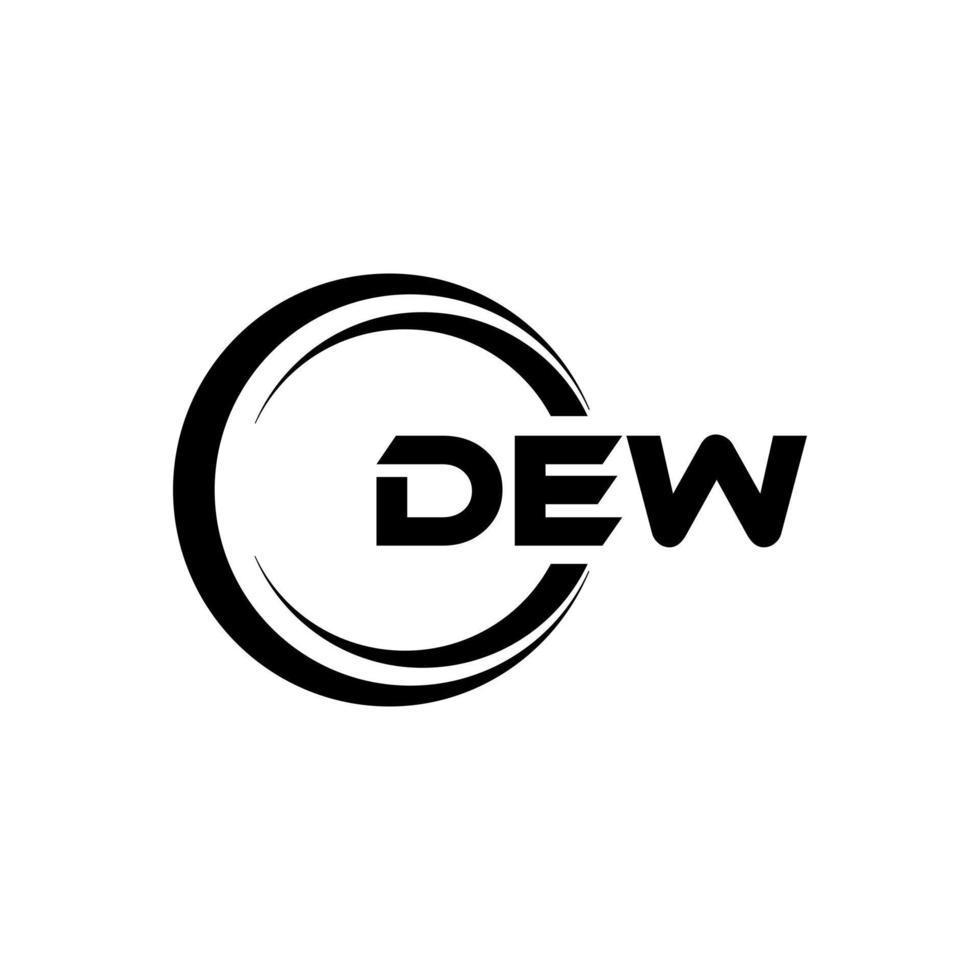 dauw brief logo ontwerp in illustratie. vector logo, schoonschrift ontwerpen voor logo, poster, uitnodiging, enz.