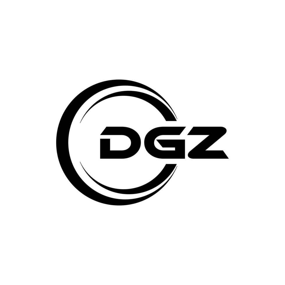 dgz brief logo ontwerp in illustratie. vector logo, schoonschrift ontwerpen voor logo, poster, uitnodiging, enz.