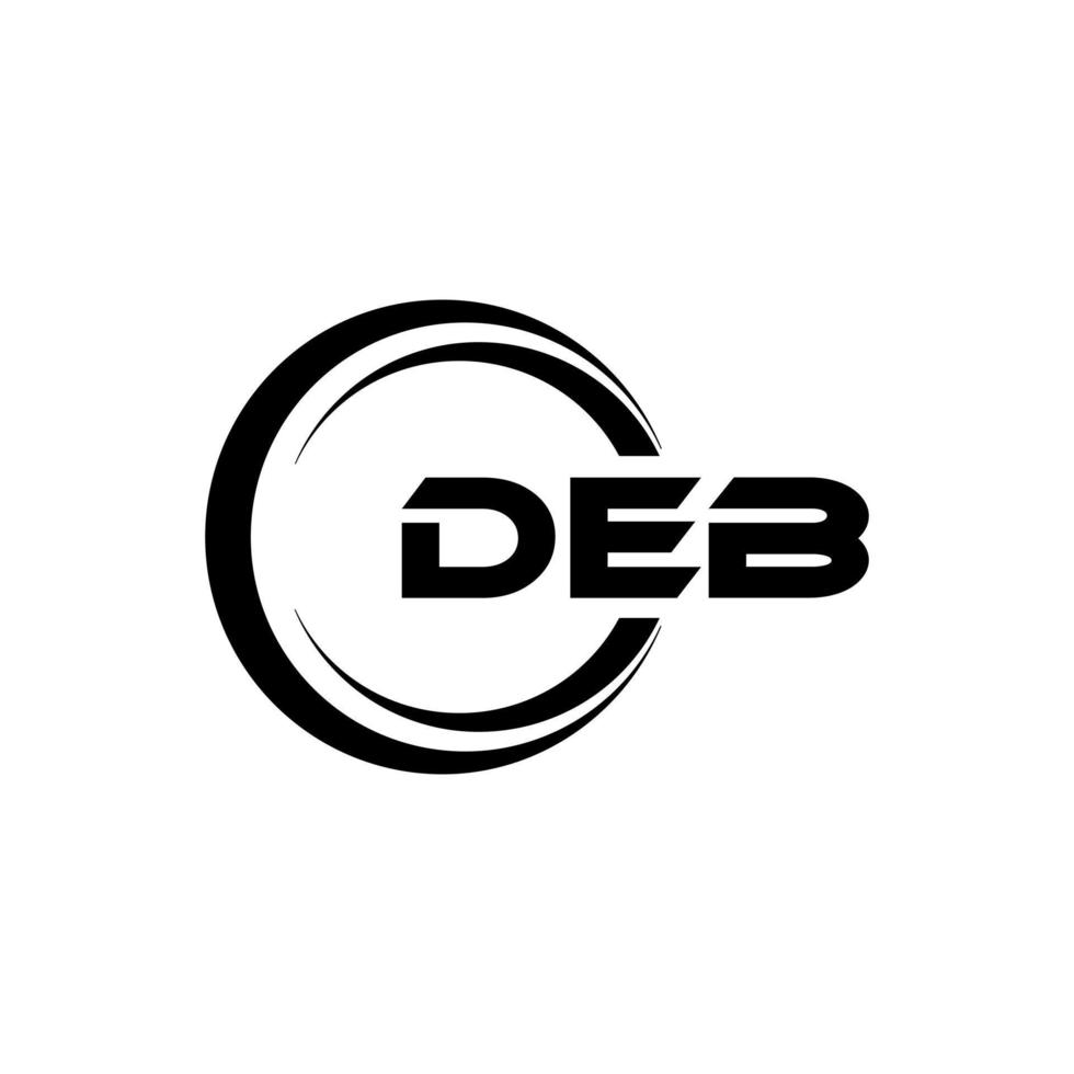 deb brief logo ontwerp in illustratie. vector logo, schoonschrift ontwerpen voor logo, poster, uitnodiging, enz.