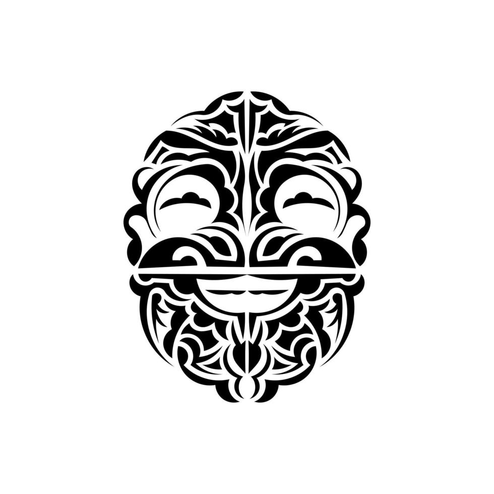 sier- gezichten. Maori tribal patronen. geschikt voor tatoeages. geïsoleerd Aan wit achtergrond. vector illustratie.