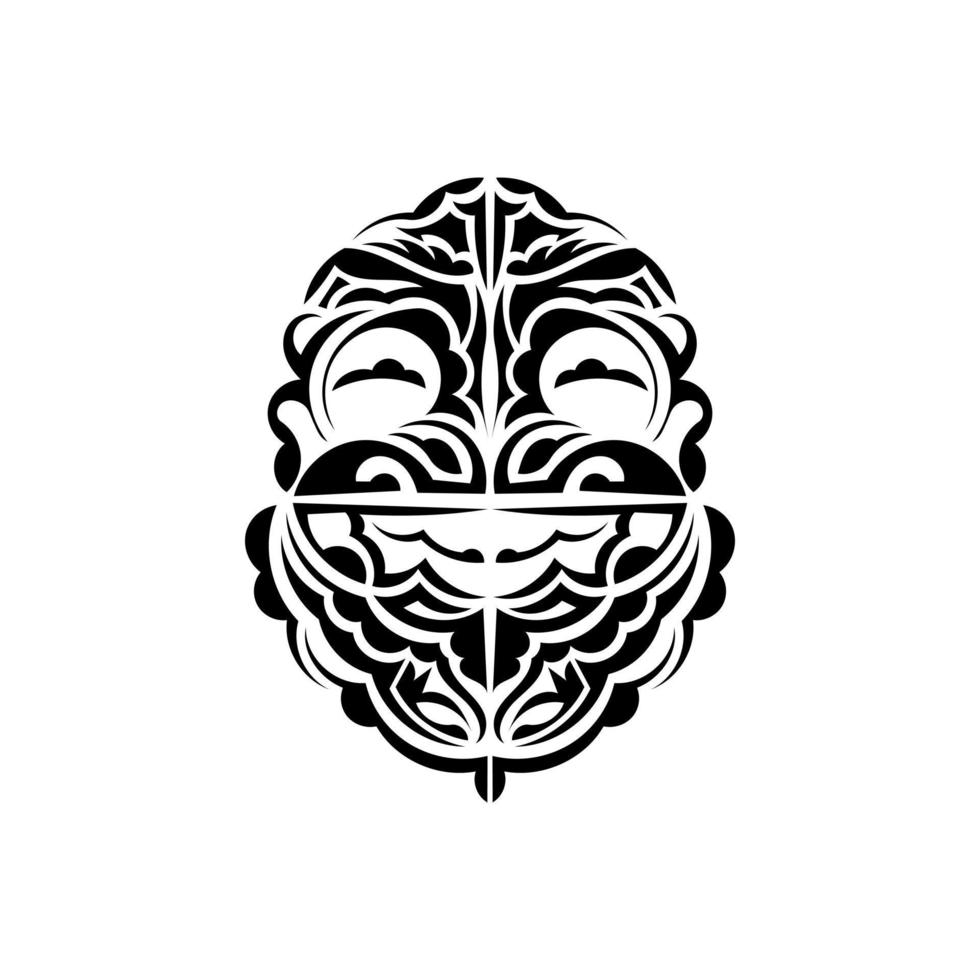 sier- gezichten. hawaiiaans tribal patronen. geschikt voor afdrukken. geïsoleerd. zwart ornament, vector. vector