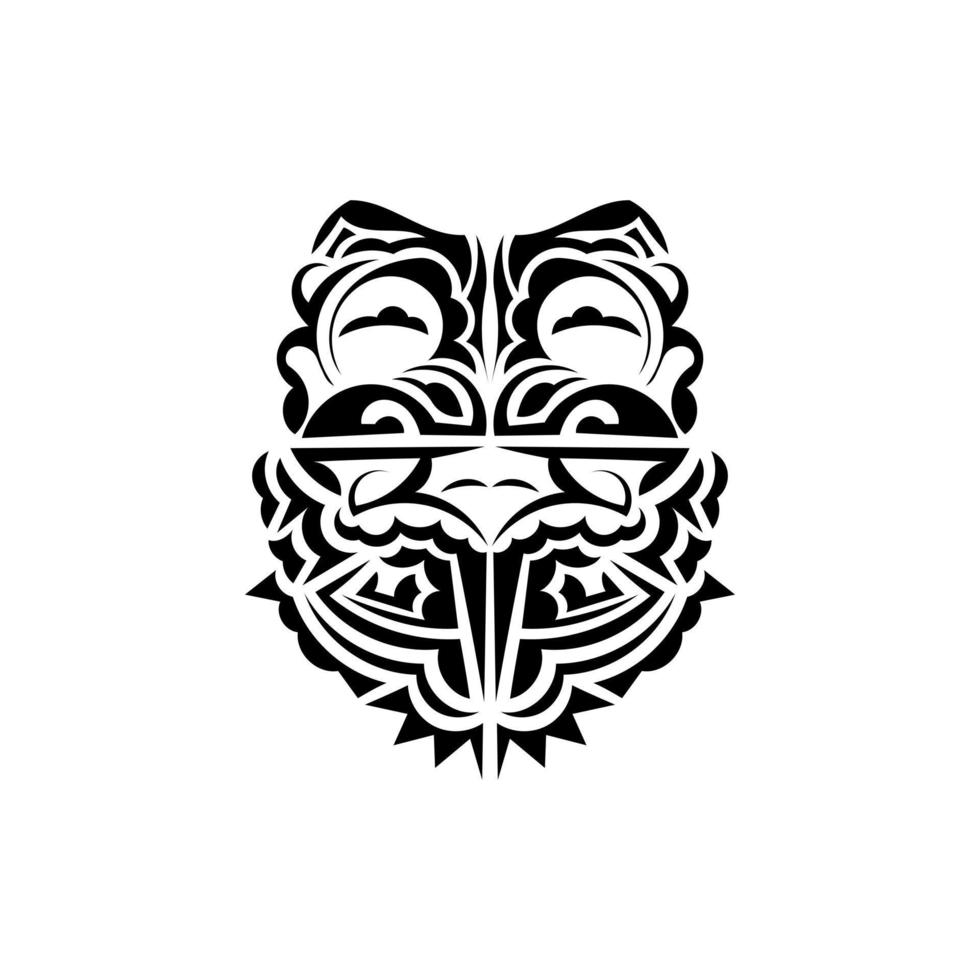 sier- gezichten. polynesisch tribal patronen. geschikt voor tatoeages. geïsoleerd. vector illustratie.