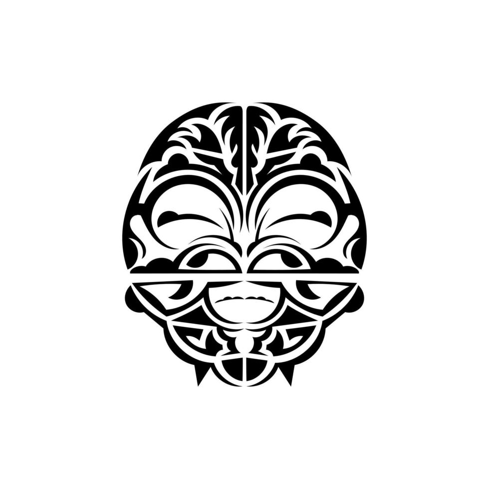 viking gezichten in sier- stijl. hawaiiaans tribal patronen. geschikt voor afdrukken. geïsoleerd. vector. vector