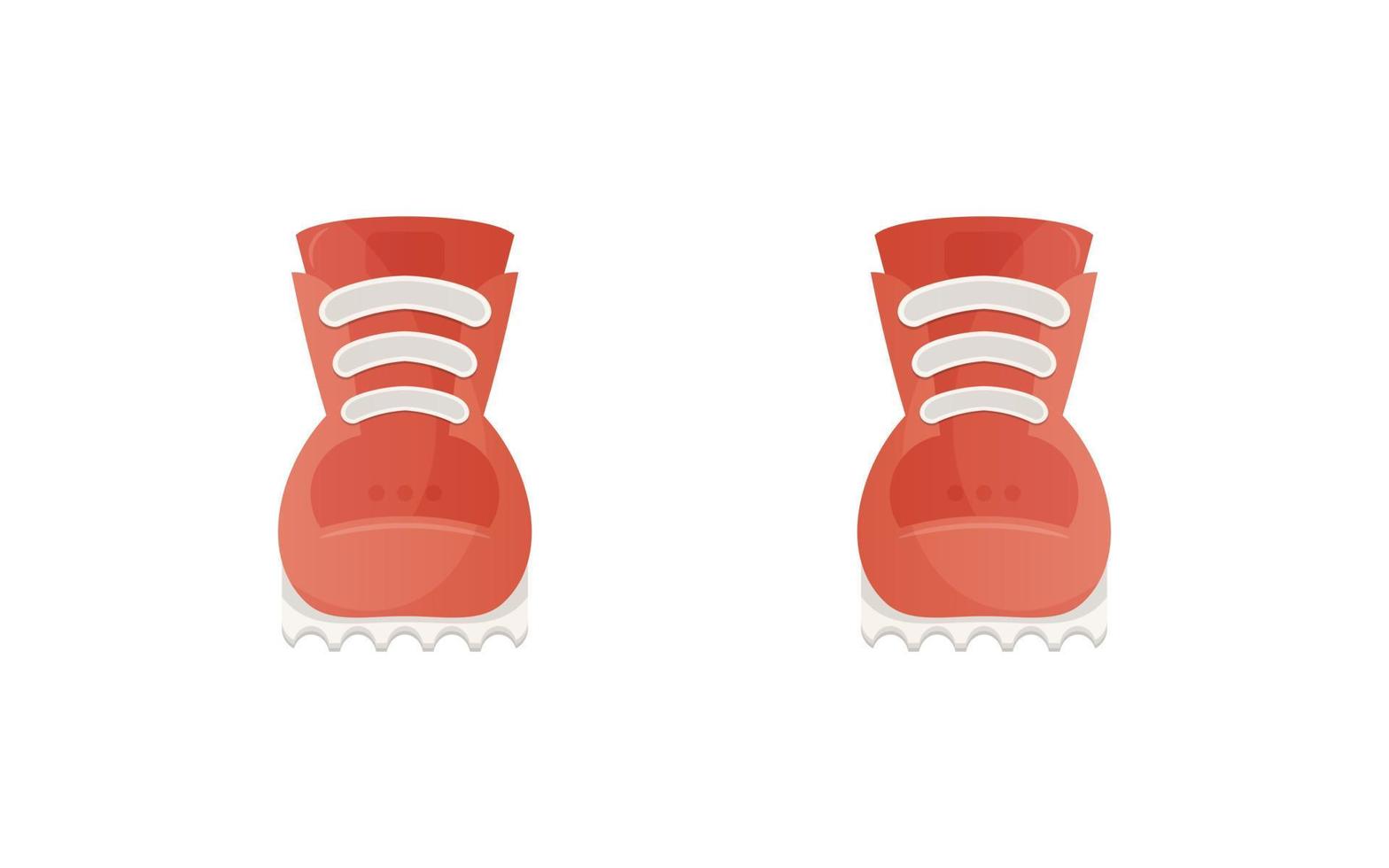 rood sportschoenen geïsoleerd Aan wit achtergrond. tekenfilm stijl. vector. vector