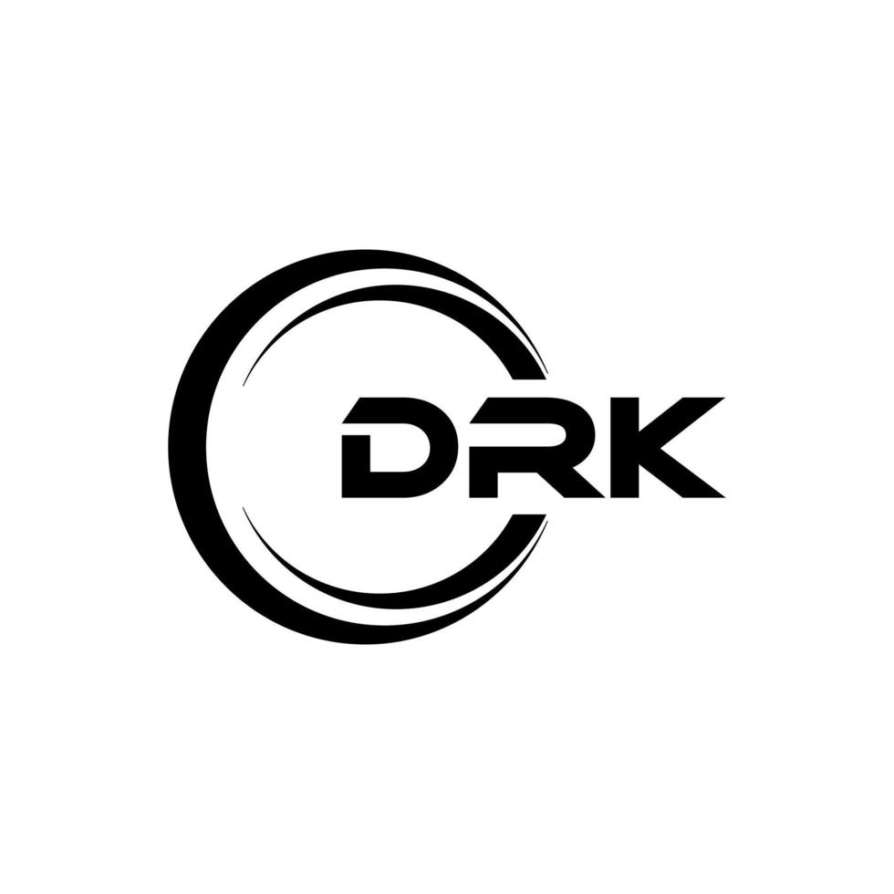 drk brief logo ontwerp in illustratie. vector logo, schoonschrift ontwerpen voor logo, poster, uitnodiging, enz.