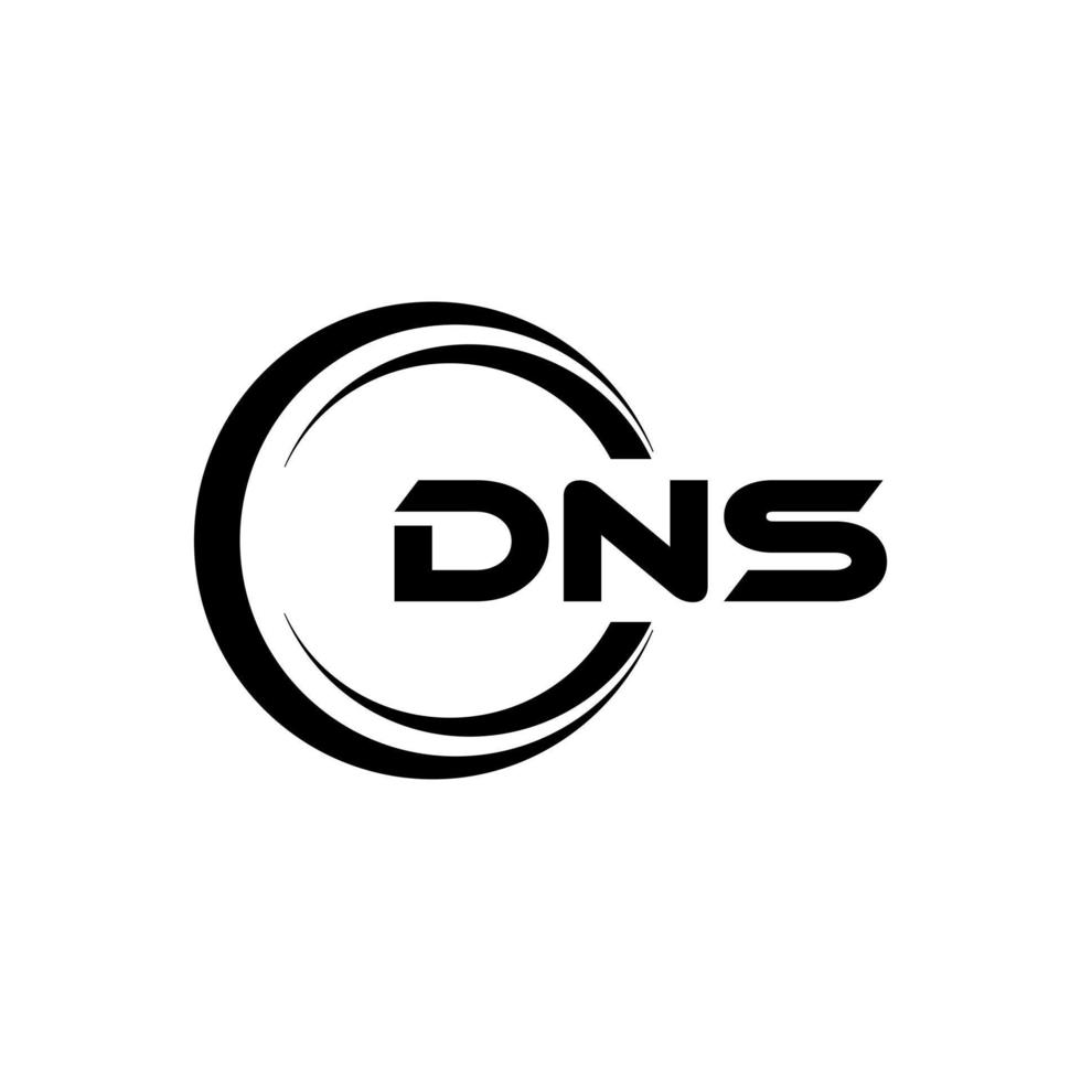 dns brief logo ontwerp in illustratie. vector logo, schoonschrift ontwerpen voor logo, poster, uitnodiging, enz.