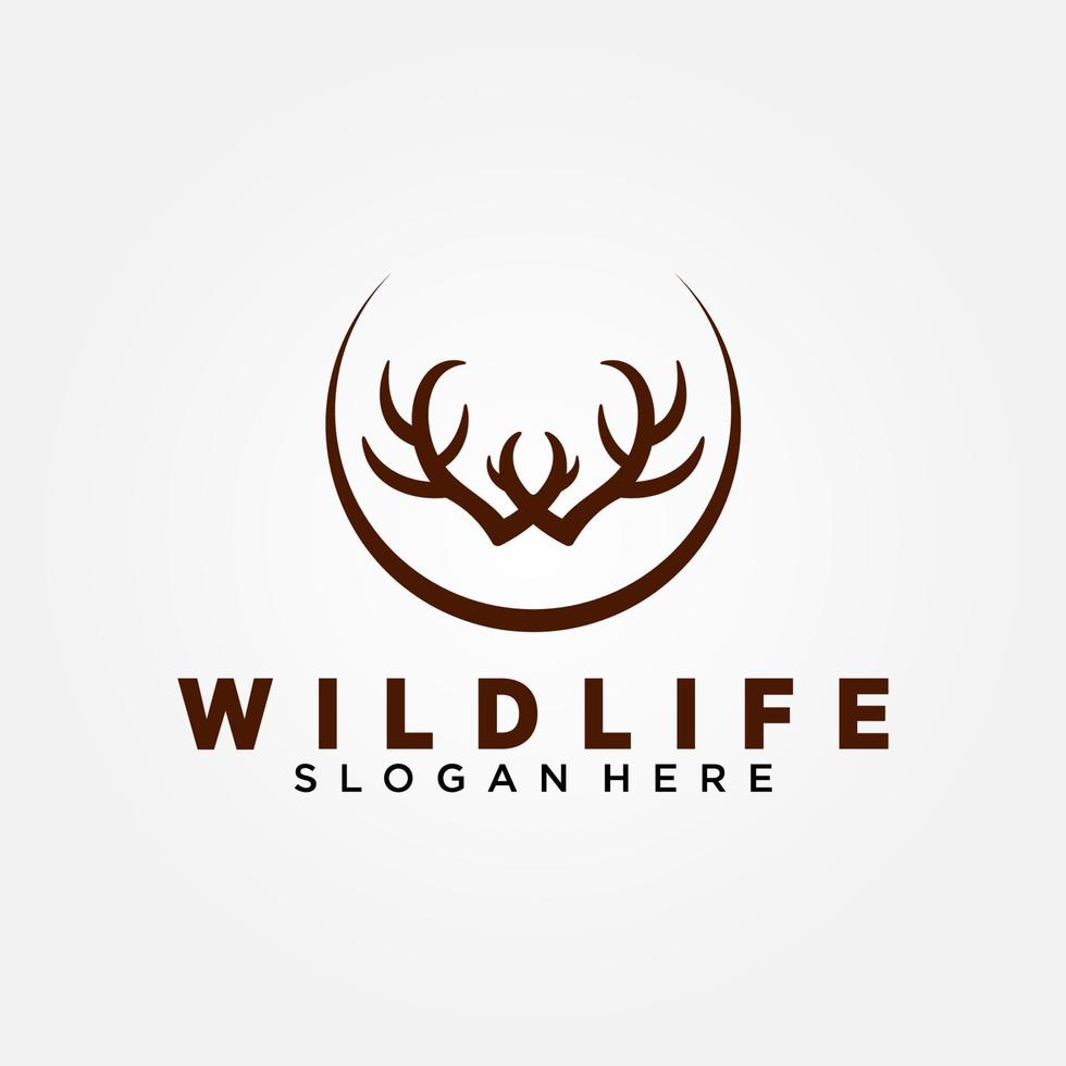 dieren in het wild behoud logo vector sjabloon ontwerp. vector illustratie.