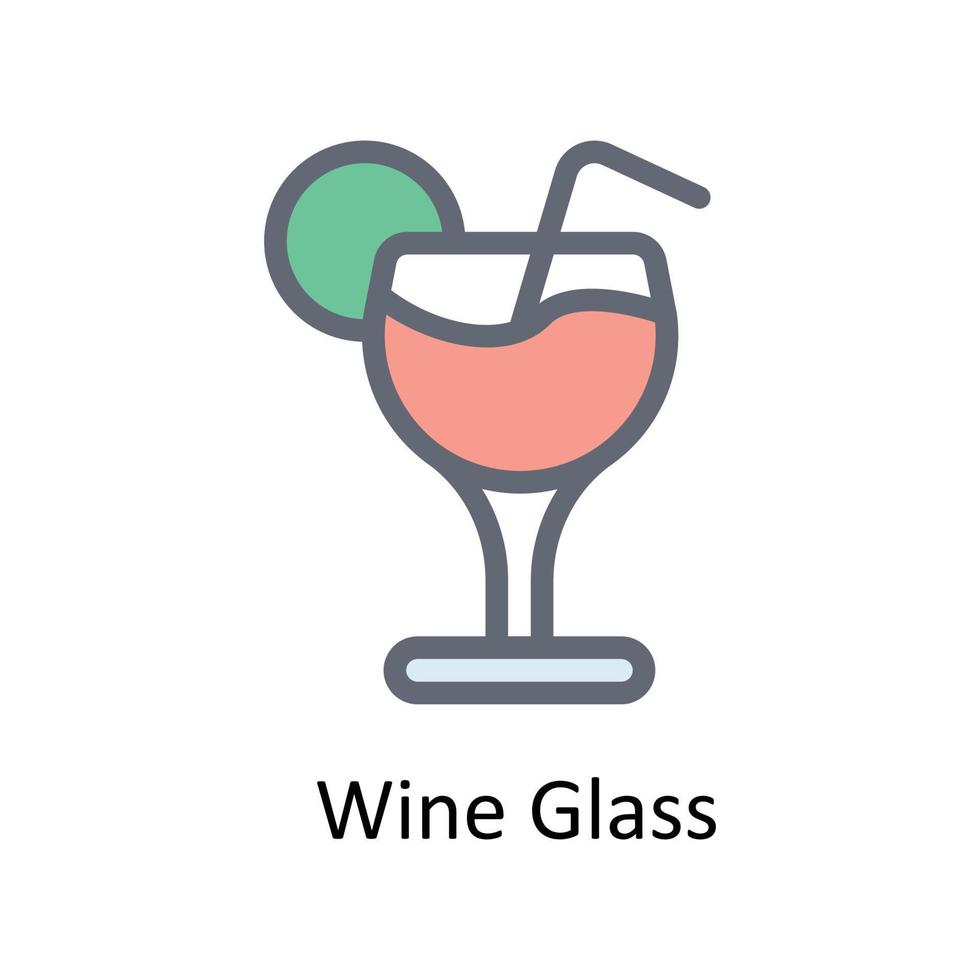 wijn glas vector vullen schets pictogrammen. gemakkelijk voorraad illustratie voorraad