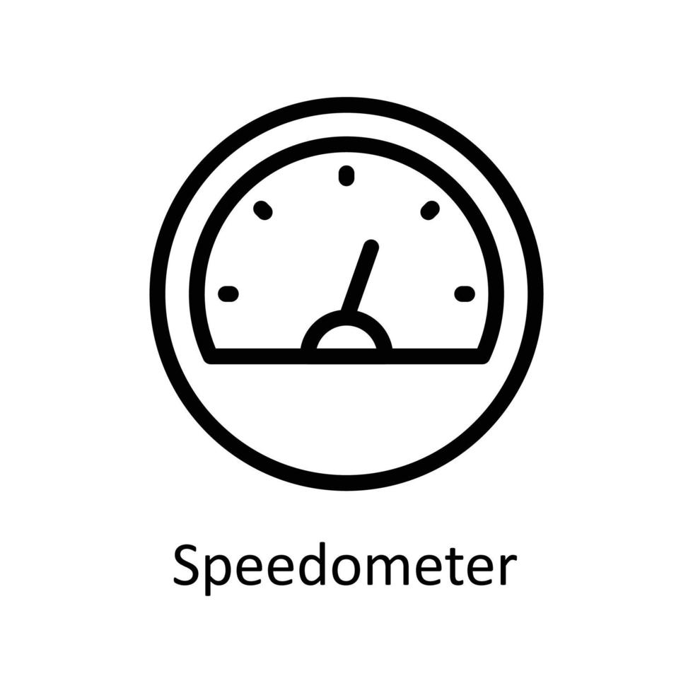 snelheidsmeter vector schets pictogrammen. gemakkelijk voorraad illustratie voorraad