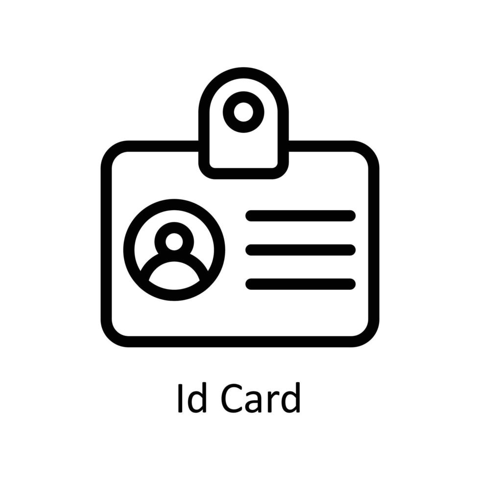 ID kaart kaart vector schets pictogrammen. gemakkelijk voorraad illustratie voorraad