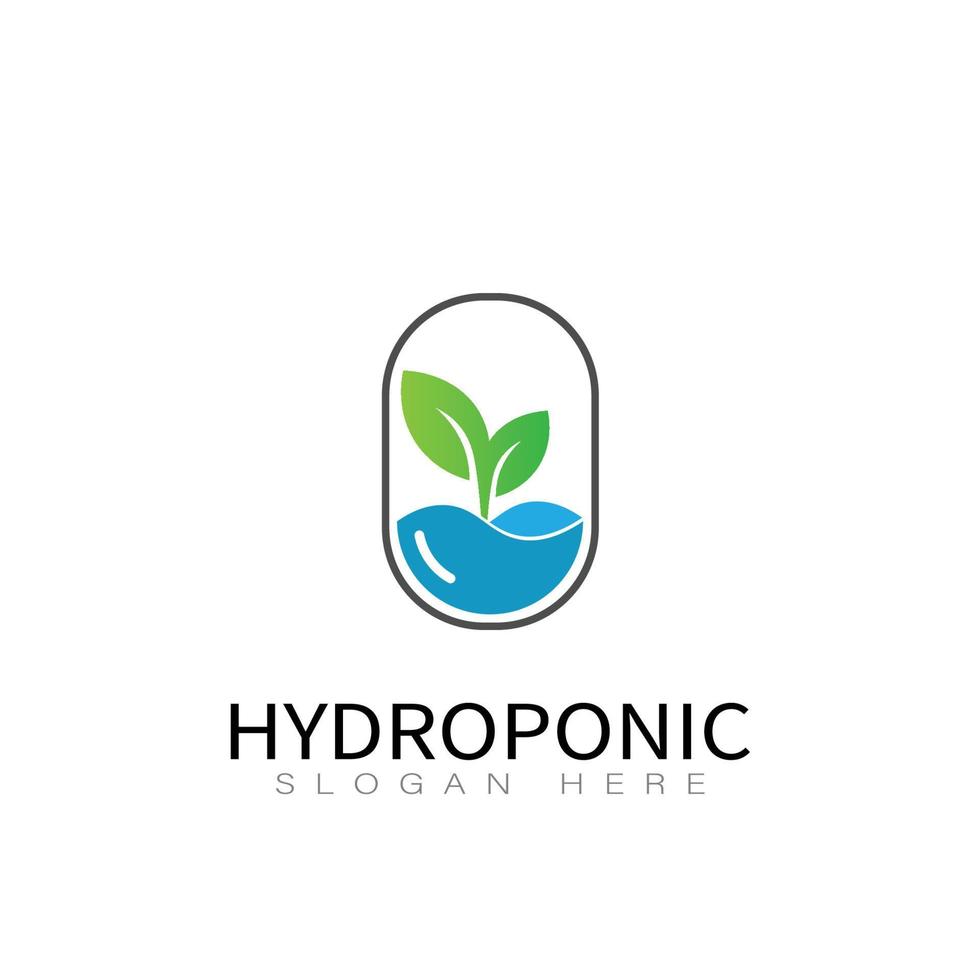 hydrocultuur groente logo ontwerp vector