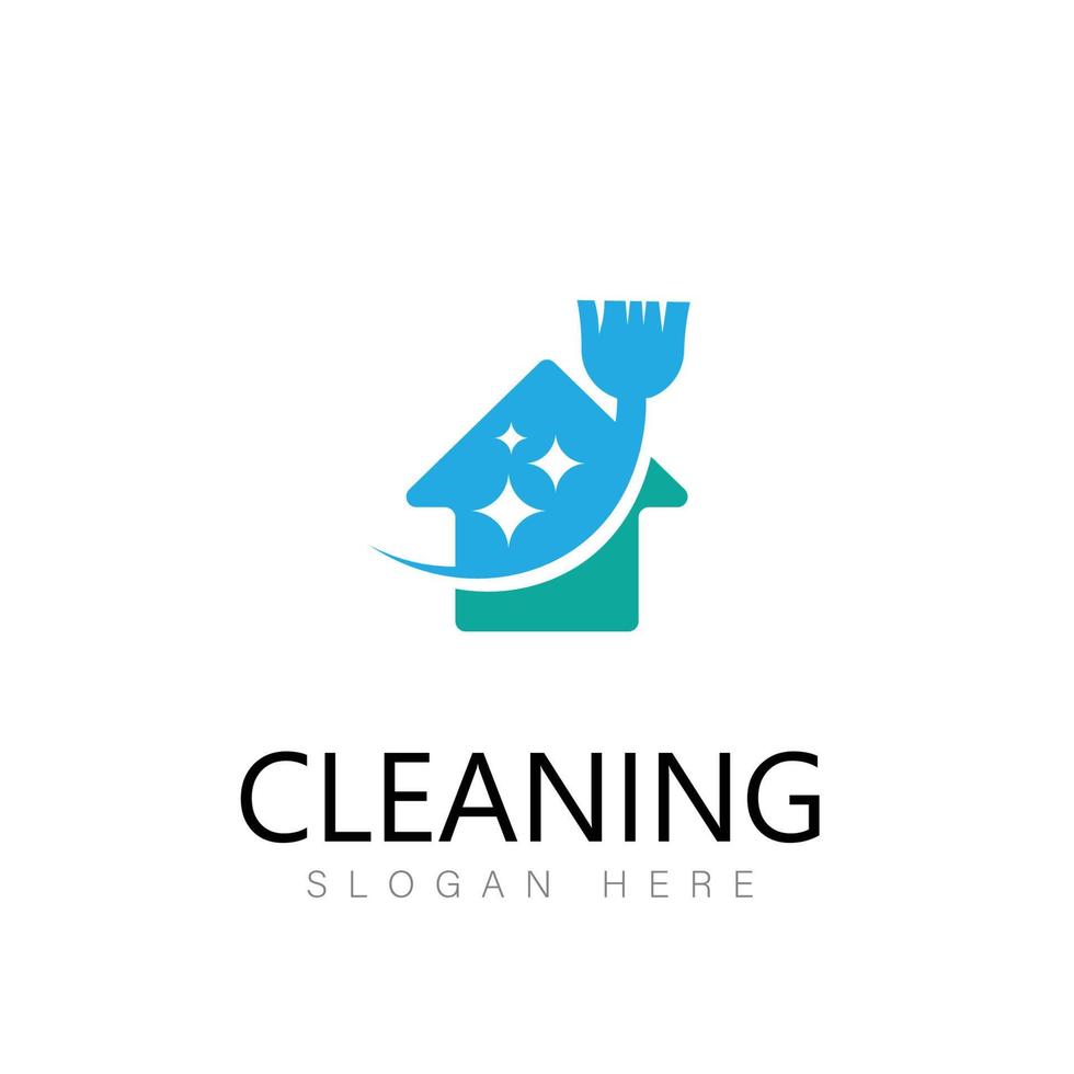 schoonmaak schoon onderhoud logo icoon vector