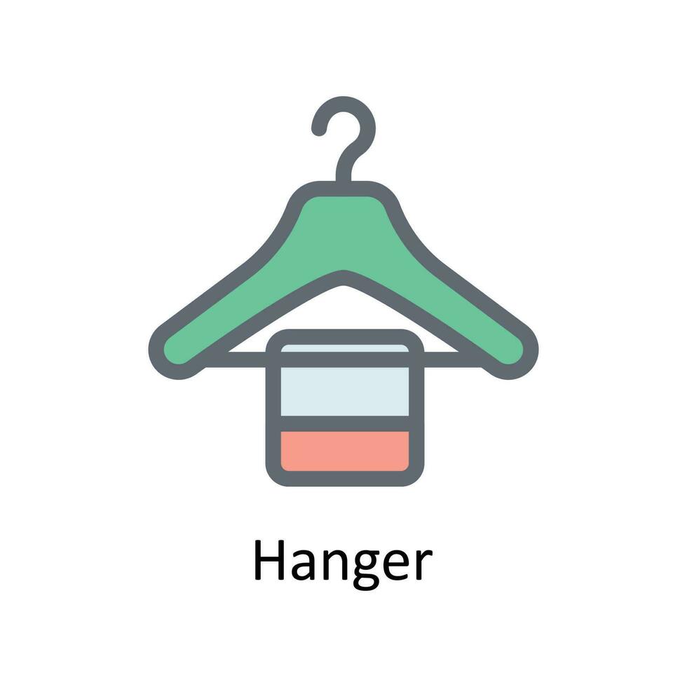 hanger vector vullen schets pictogrammen. gemakkelijk voorraad illustratie voorraad