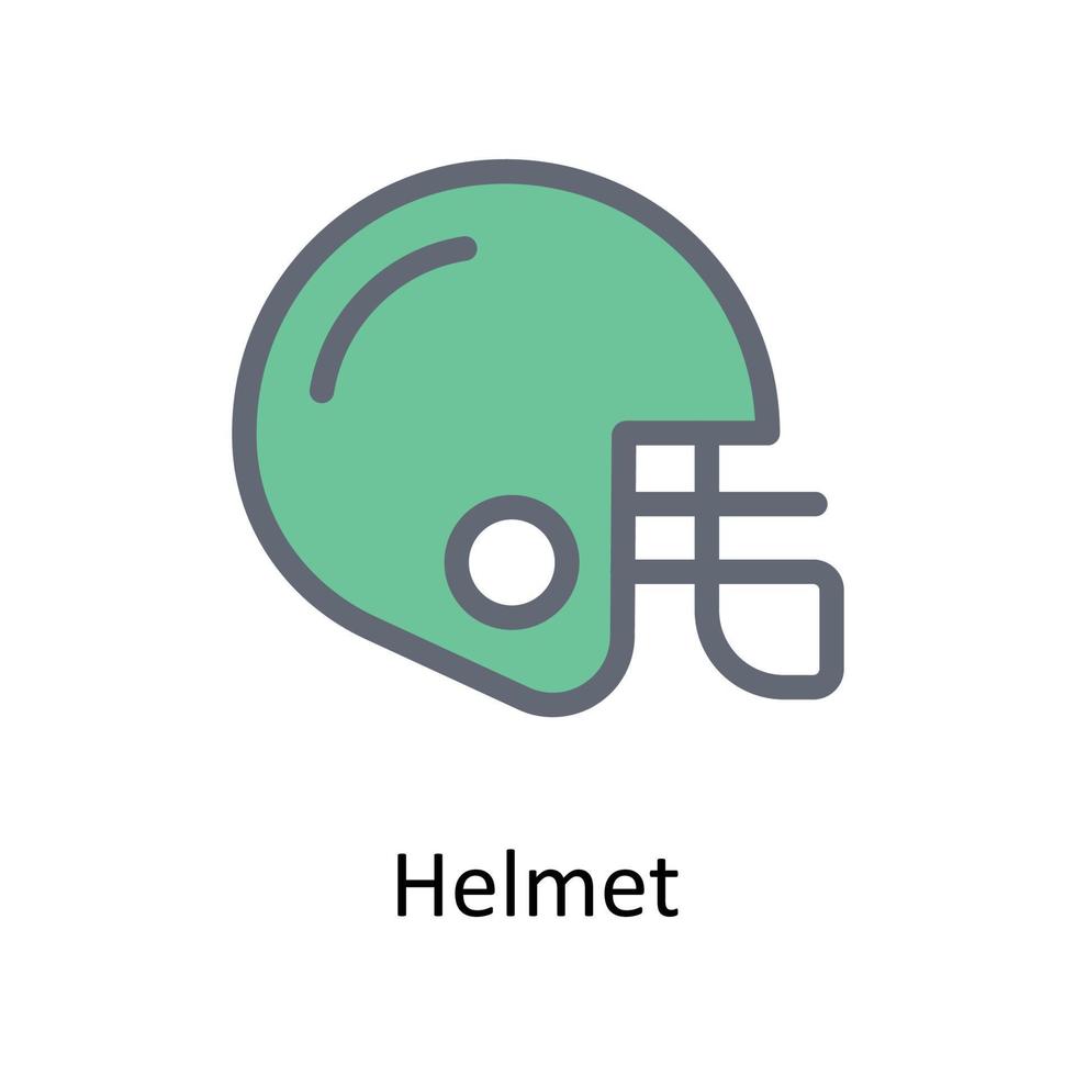 helm vector vullen schets pictogrammen. gemakkelijk voorraad illustratie voorraad