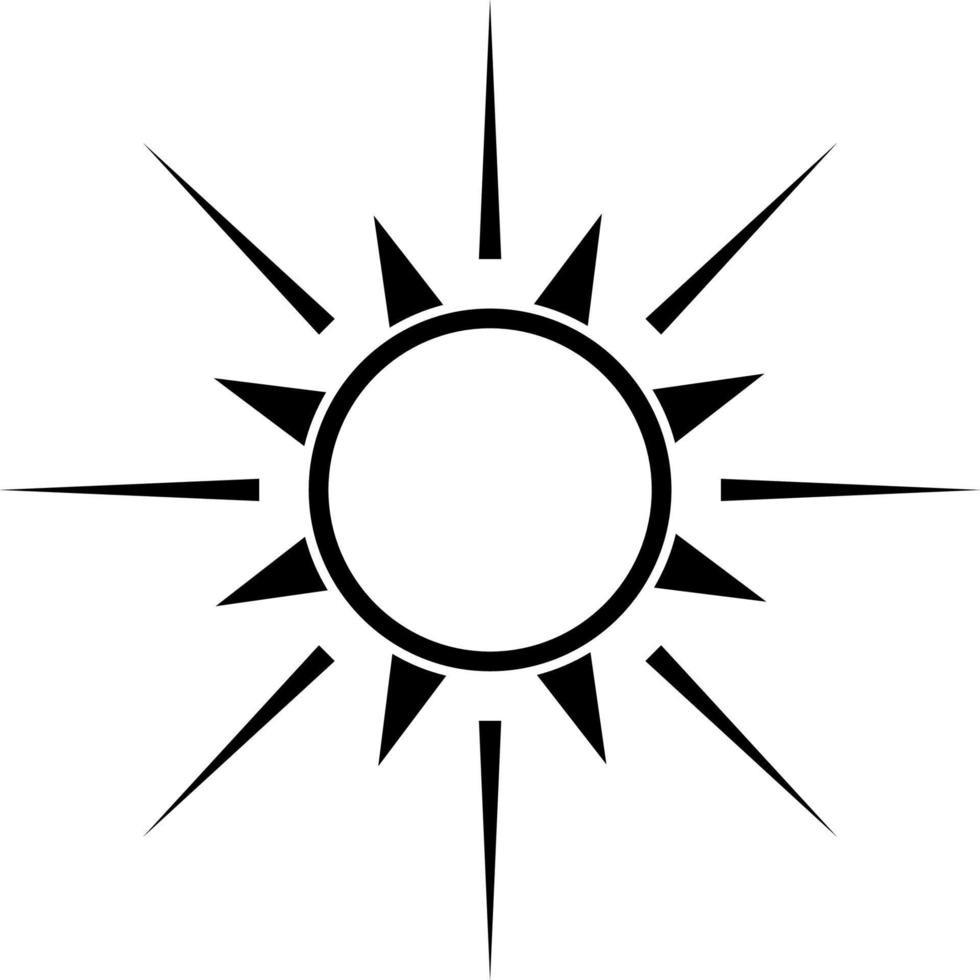 zon, zomer schets vector icoon. lijn zomer en zon vector icoon