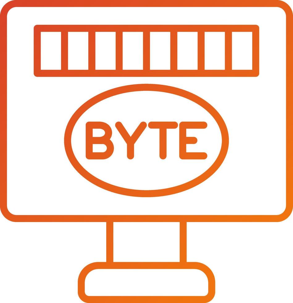 byte icoon stijl vector