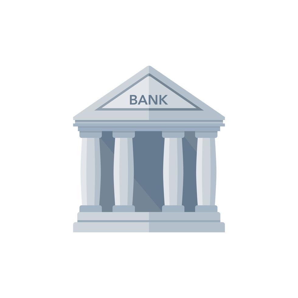 bank gebouw of gerechtsgebouw. vector illustratie.