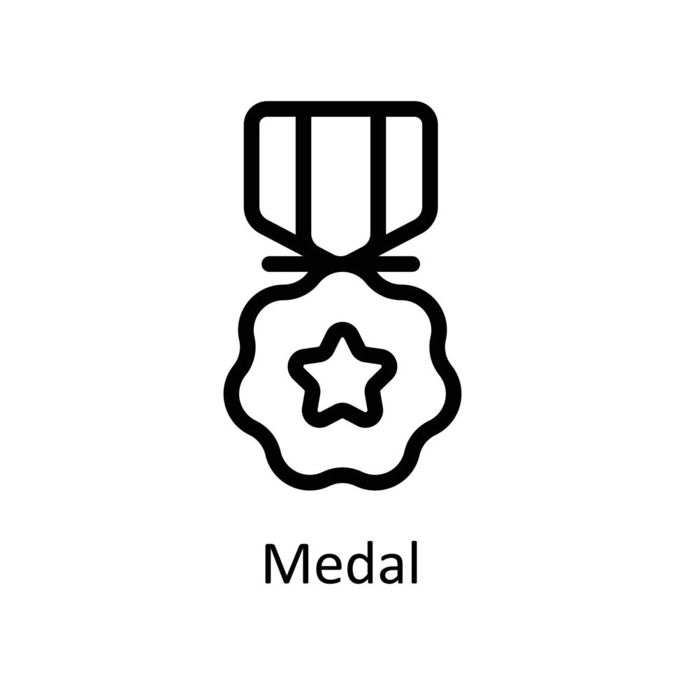 medaille vector schets pictogrammen. gemakkelijk voorraad illustratie voorraad