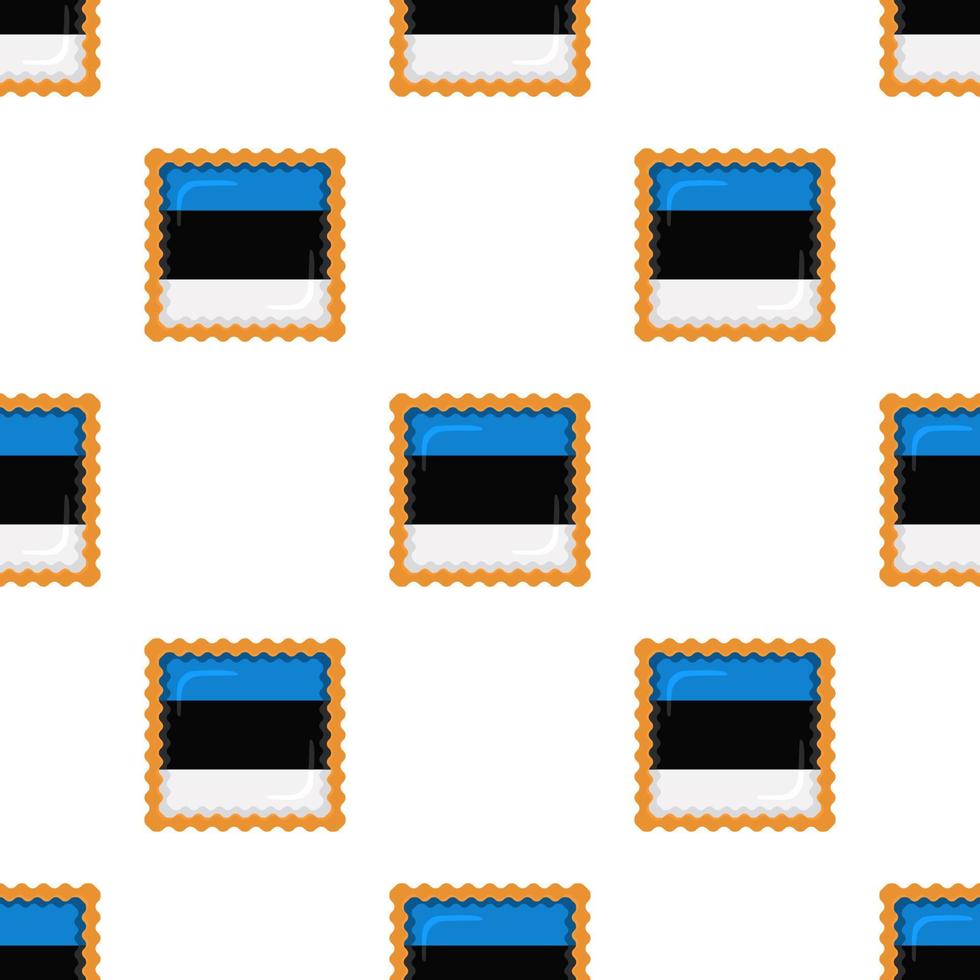 patroon koekje met vlag land Estland in smakelijk biscuit vector