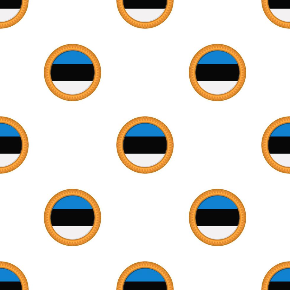 patroon koekje met vlag land Estland in smakelijk biscuit vector