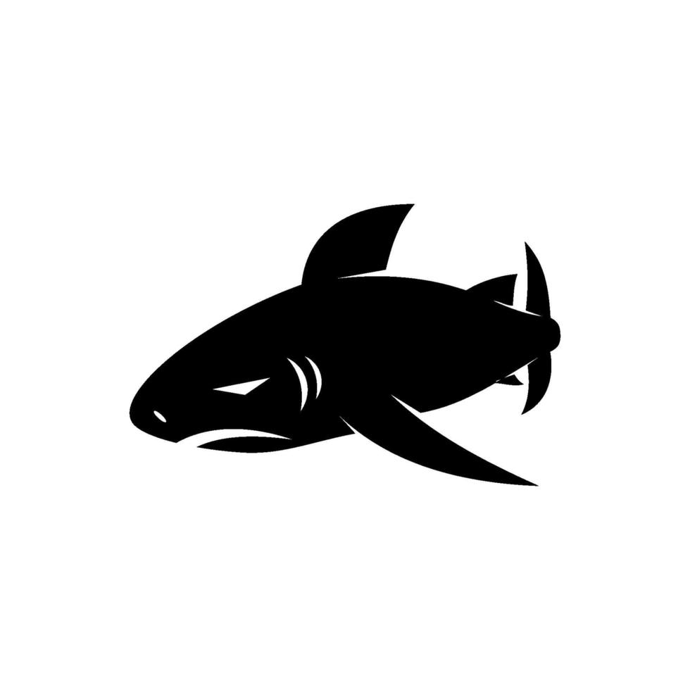 haai gevaarlijk ontwerp vector geïsoleerde sjabloon