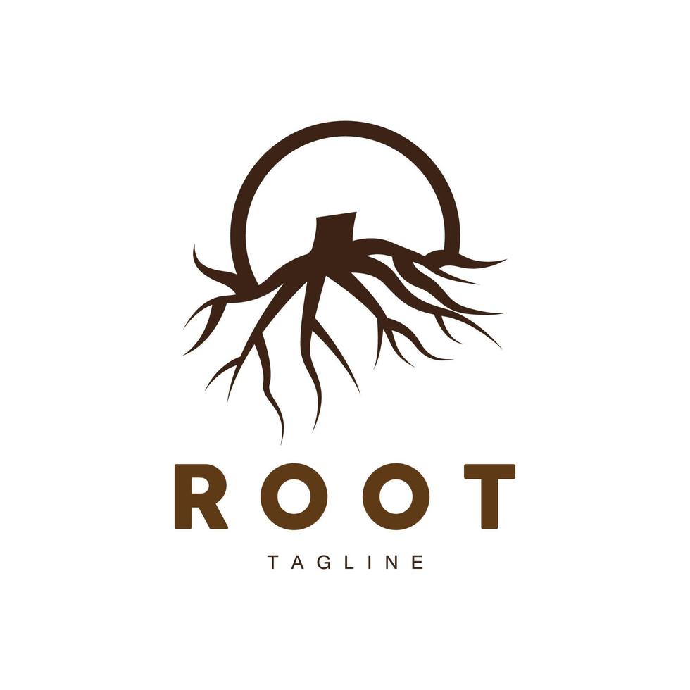 wortel logo, boom natuur fabriek vector, abstract ontwerp, icoon sjabloon illustratie vector
