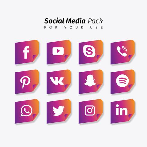 Bladvorm Social Media Collection vector