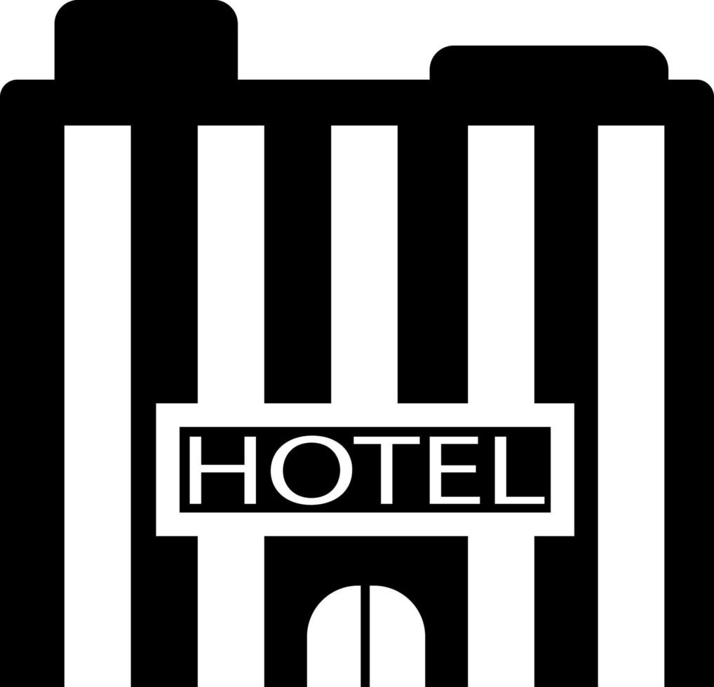 hotel, icoon. zomer vector icoon zwart dun vlak symbool van toerisme voor web en app ontwikkeling geïsoleerd Aan wit achtergrond. vector Aan wit achtergrond