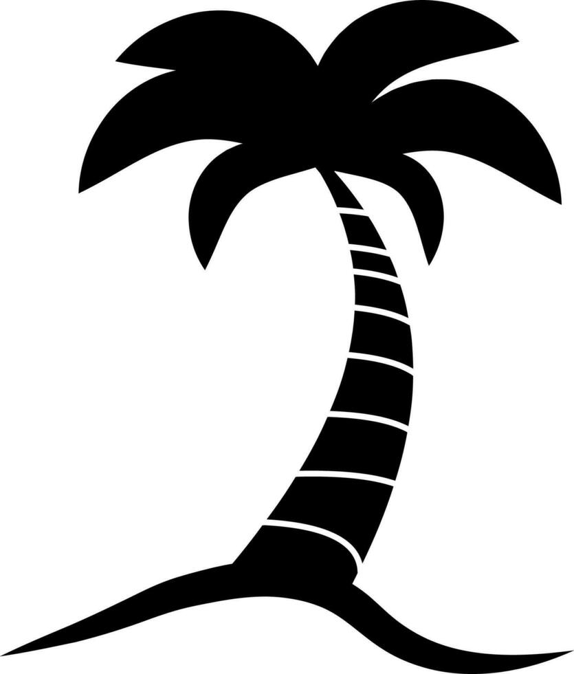 palm, icoon. zomer vector icoon zwart dun vlak symbool van toerisme voor web en app ontwikkeling geïsoleerd Aan wit achtergrond. vector Aan wit achtergrond