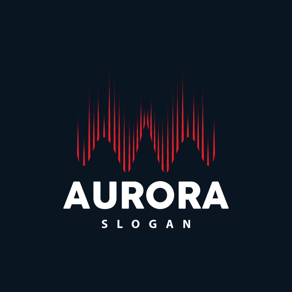 Aurora logo, licht Golf vector, natuur landschap ontwerp, Product merk sjabloon illustratie icoon vector