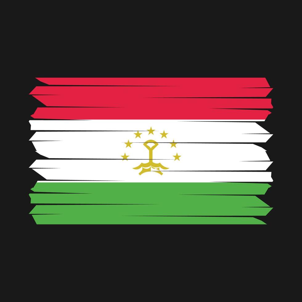 Tadzjikistan vlagborstel vector