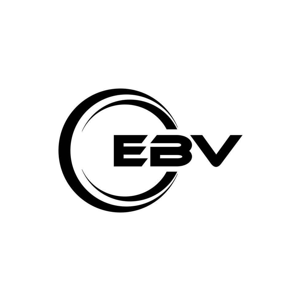 ebv brief logo ontwerp in illustratie. vector logo, schoonschrift ontwerpen voor logo, poster, uitnodiging, enz.