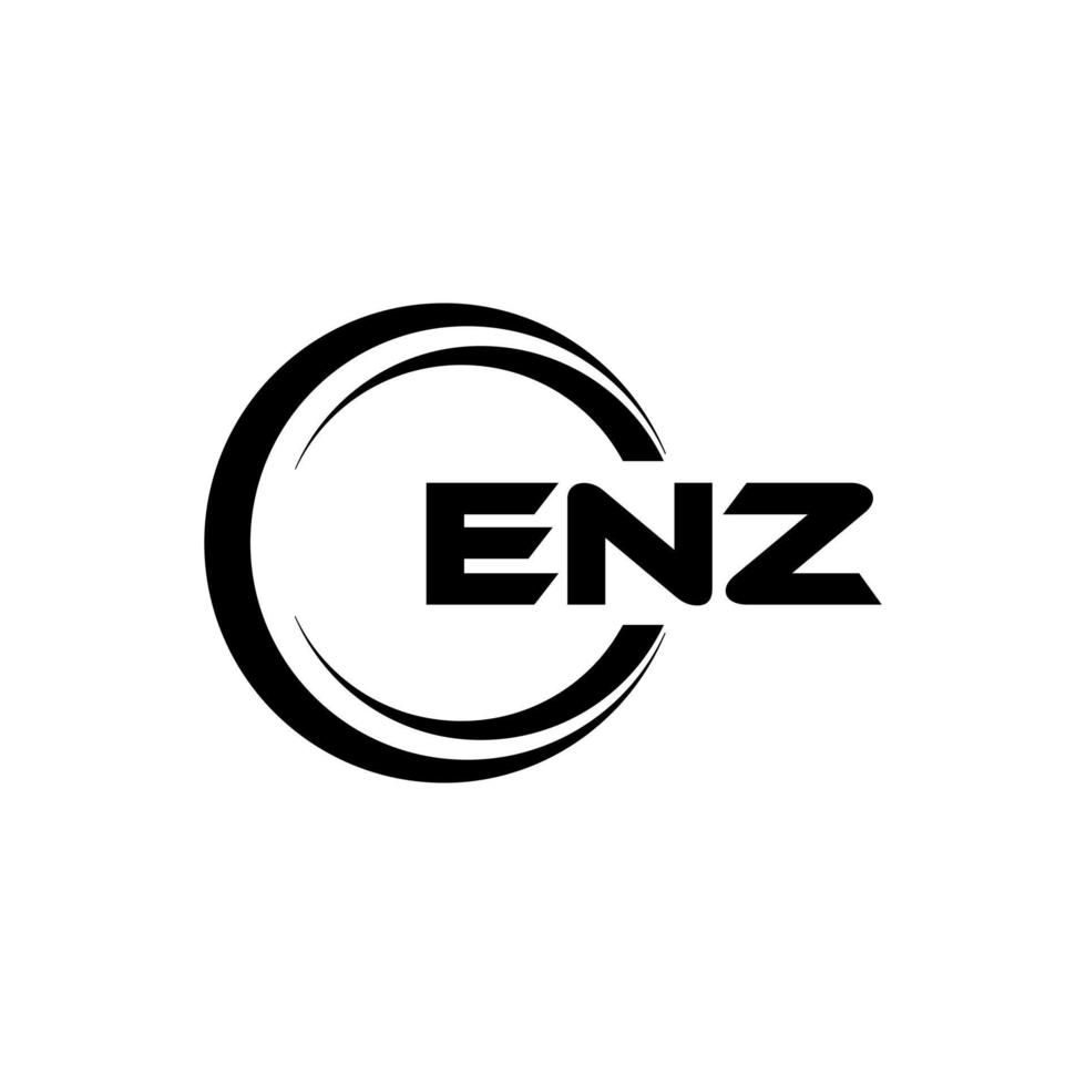 enz brief logo ontwerp in illustratie. vector logo, schoonschrift ontwerpen voor logo, poster, uitnodiging, enz.