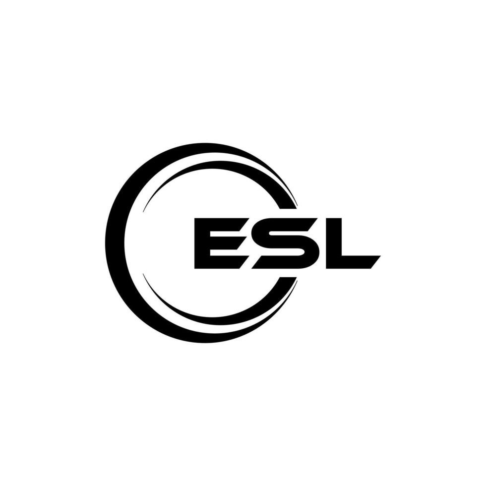 esl brief logo ontwerp in illustratie. vector logo, schoonschrift ontwerpen voor logo, poster, uitnodiging, enz.