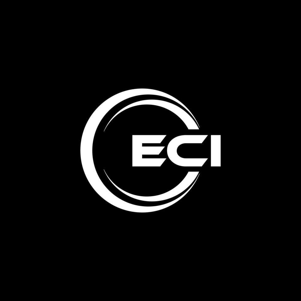 eci brief logo ontwerp in illustratie. vector logo, schoonschrift ontwerpen voor logo, poster, uitnodiging, enz.